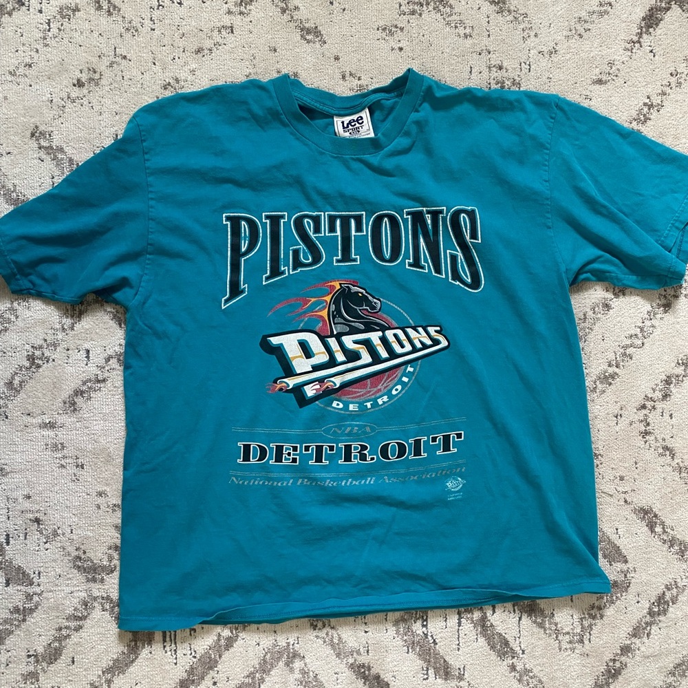 Vintage Pistons tshirt-turquoise